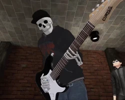 Harry shredding inside the Drunken Dragon.