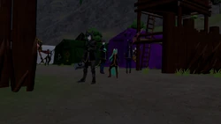 Students defend against attacks of feral vampires.
