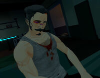 The injured Loch speaks to , learning that his past "war-crimes" were not in vain.