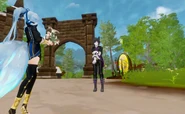 Shizu showing Zack her flowers