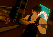 Buying  some noodles