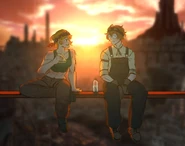 Leon and Bailey, Childhood friends. Art created by AussieSophie![2]