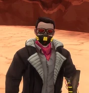 Trey Hunter with his goggles, 1