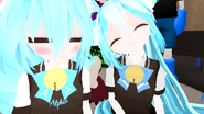 Twins Neko (David's daughter.)