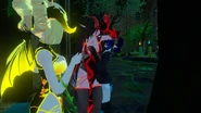 Vettra and Lilith seducing Satchi.