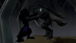 Garm betrays Zackary, trying to eat him