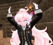 Cari excited after being booped.