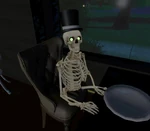 Insecure skeleton comedian
