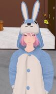 Mishtal's first bunny outfit (taken from her Twitter)
