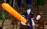 Zack hitting Lnik with a Baguette