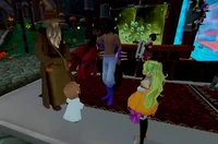 Lorn and Sally in the game stalls