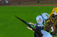 Shizu checking the new mana rifle