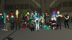 Group shot by Gambit of The Row players after Season 2, Episode 1 2020-11-28