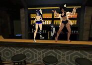 Dancing with UzuriMia on the bar counter.