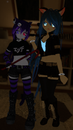Totless and Kromia stare down the camera