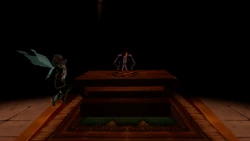 Cortez and Deeta inspect the pedestal