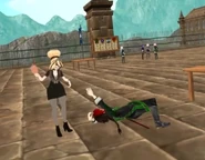 Minerva removes Jays drink after he topples over after Squad assignments.