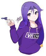 Rad with a fidget spinner. (art by JT Senpai)