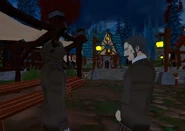 Carver and Albrecht talking on the third Camp Cari mission.