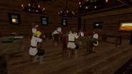 The guardsmen drinking in the Tavern after a long day