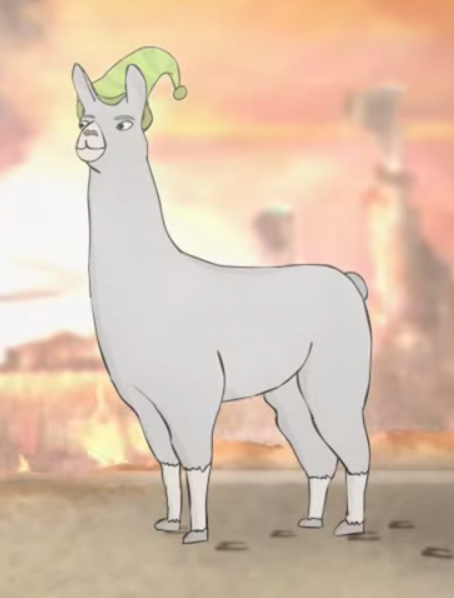 carl the llama hands