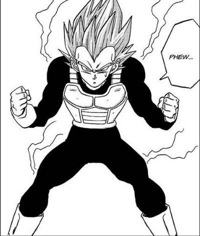 Dynamic Sketch of Super Saiyan Vegeta