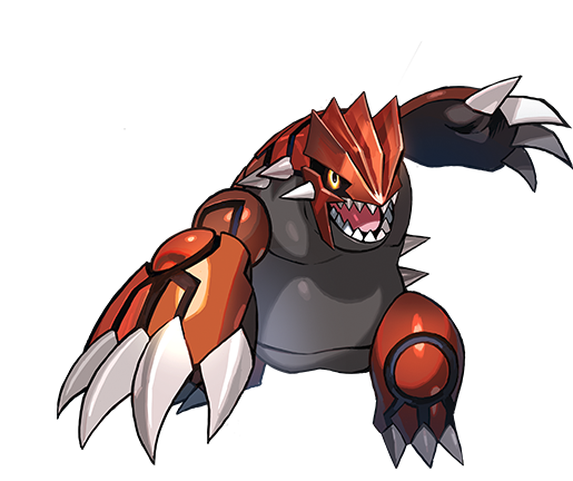 Pokemon Evolution--Groudon, a legendary Pokémon that cannot fly