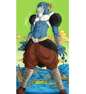 Moro after absorbing energy from Goku and Vegeta.