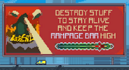 An in-game "ad" for Laser Lizard to keep track of his Rampage Bar