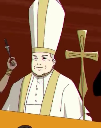 The Pope in a Jojo's Bizarre Adventure style on Craiyon
