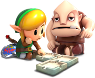 Link creating a dungeon with Dampe