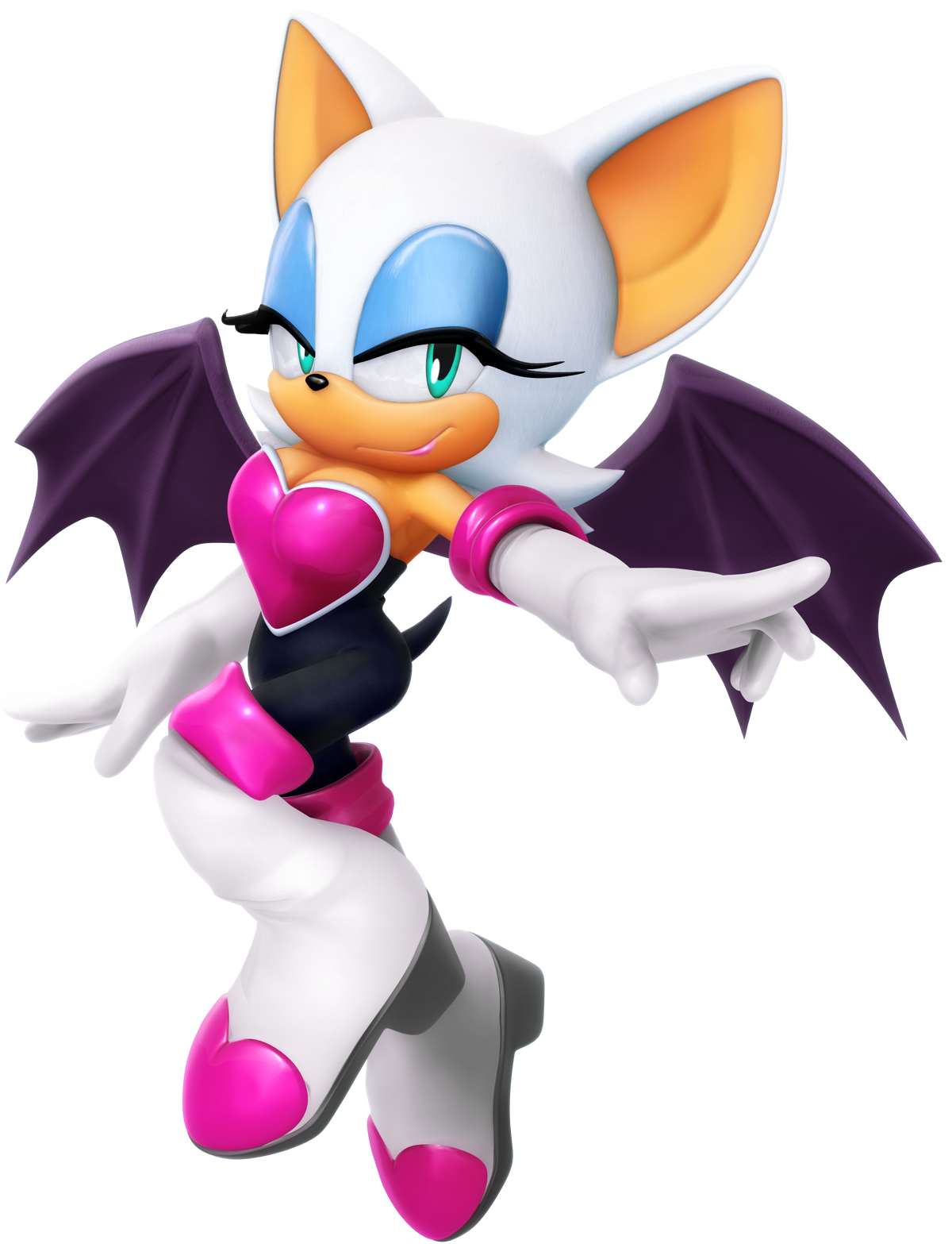 Sonic the Hedgehog Genesis-styled Modern Shadow Rouge and 