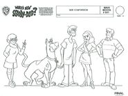 Model sheet for the main cast in What's New Scooby Doo?.