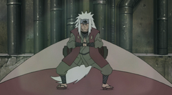 Jiraiya forms a barrier