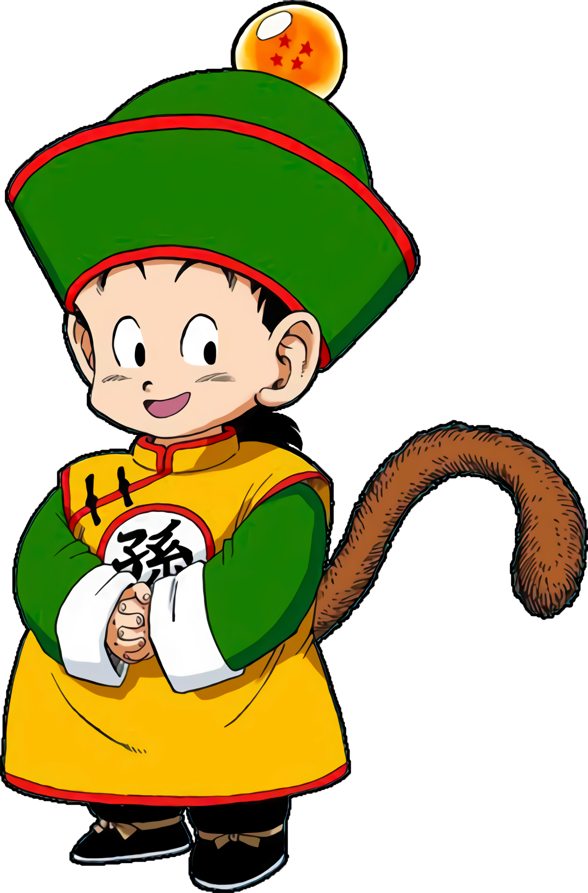 kid gohan with tail