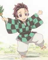 Tanjiro's appearance as a child