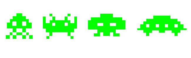space invaders characters