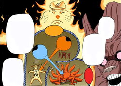 To illustrate the above explanation, Naruto absorbs Kurama's Chakra and Kurama absorbs his.