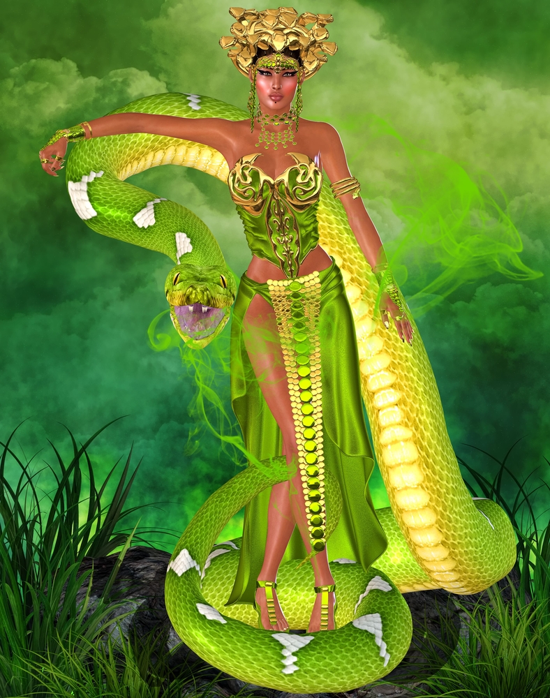 "The snake Queen" - image created in Shedevrum