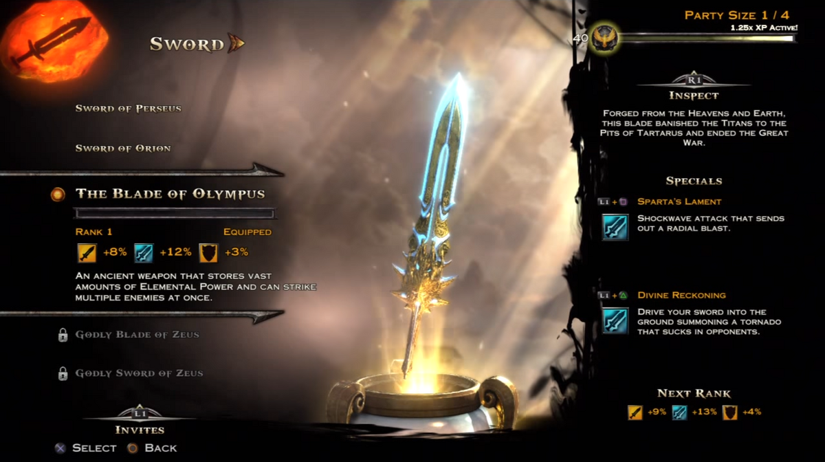 Does Kratos still have the Blade of Olympus?