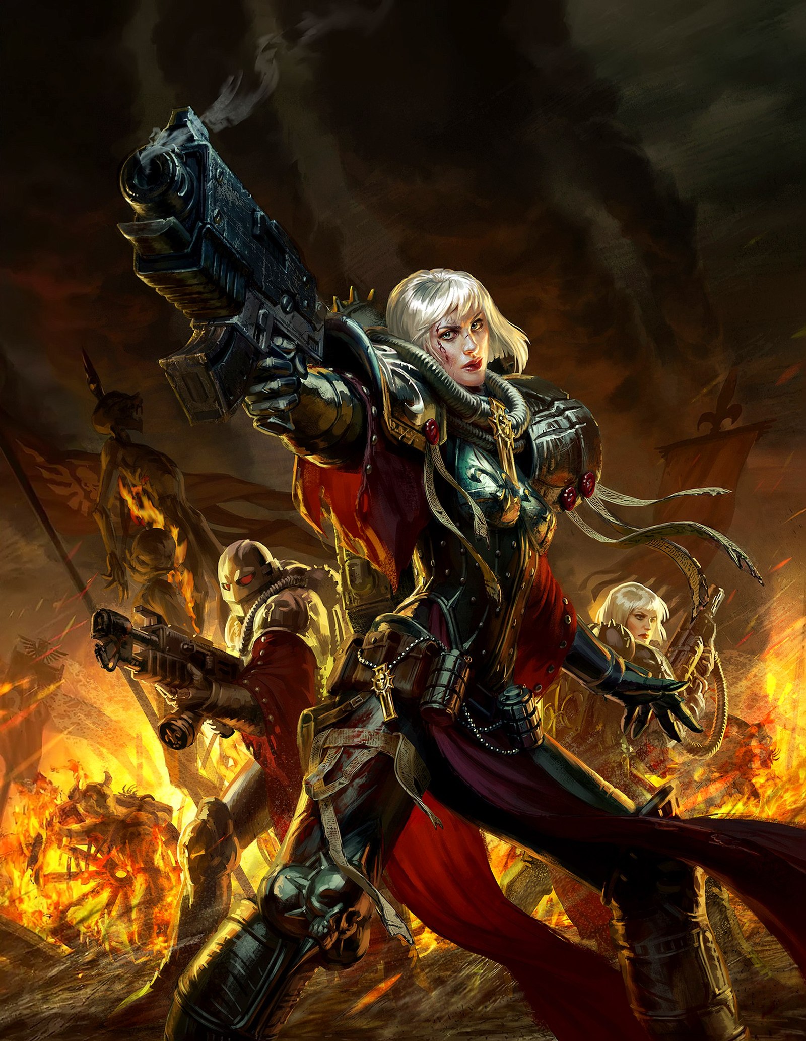 Adepta Sororitas fanart I did  Warhammer 40k artwork, Warhammer