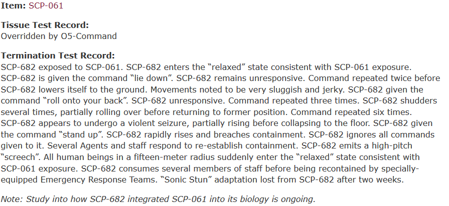 SCP-682, Character Battlefield Wiki