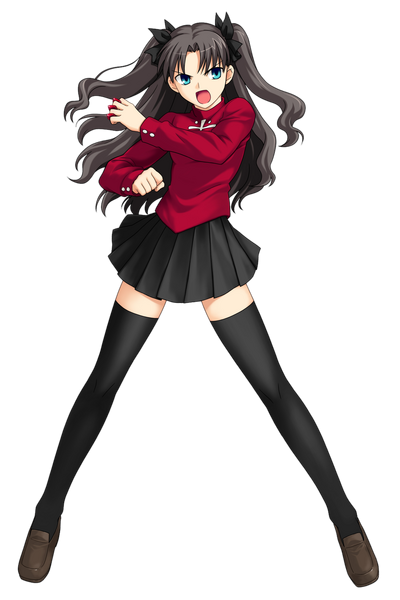 Image of Rin Tohsaka from Fate/stay night anime with straight hair