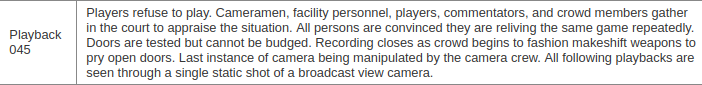 It is unclear how many playbacks have been studied of SCP-1733