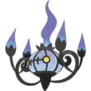 Chandelure, The Luring Pokémon. Held Item: Choice Scarf