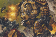 Custodian Dreadnought rushing through enemies.