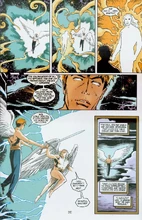 Restores Michael with a wave of his hand.