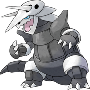 Aggron, The Iron Armor Pokémon. Hold Item: Muscle Band