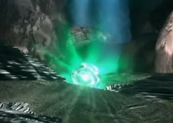 The White Materia glowing, meaning it answered Aerith's prayer