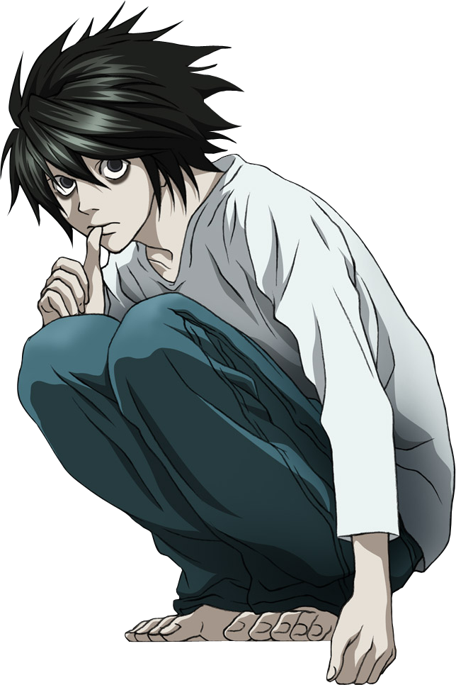 L Anime Death Note Mangaka Homo sapiens, L Death Note transparent  background PNG clipart | HiClipart